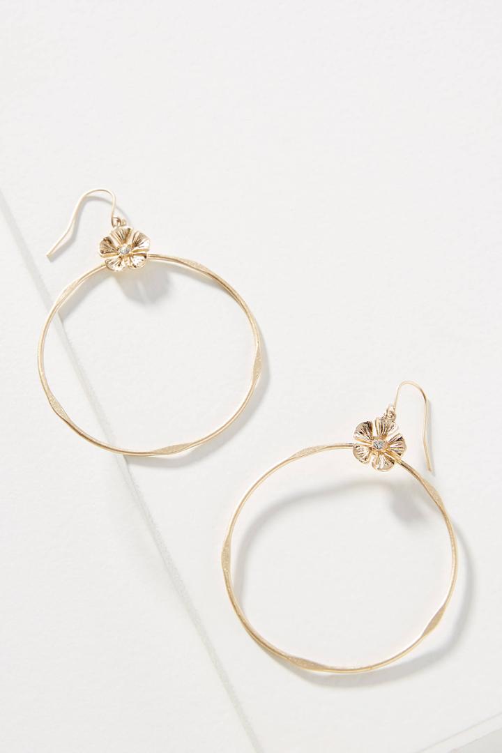 Anthropologie Budding Blossom Drop Earrings