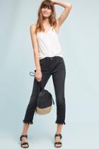 Current/elliott Mid-rise Cropped Straight Pom Pom Jeans