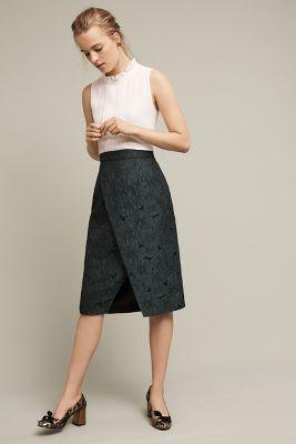 Paper Crown Lacy Pencil Skirt