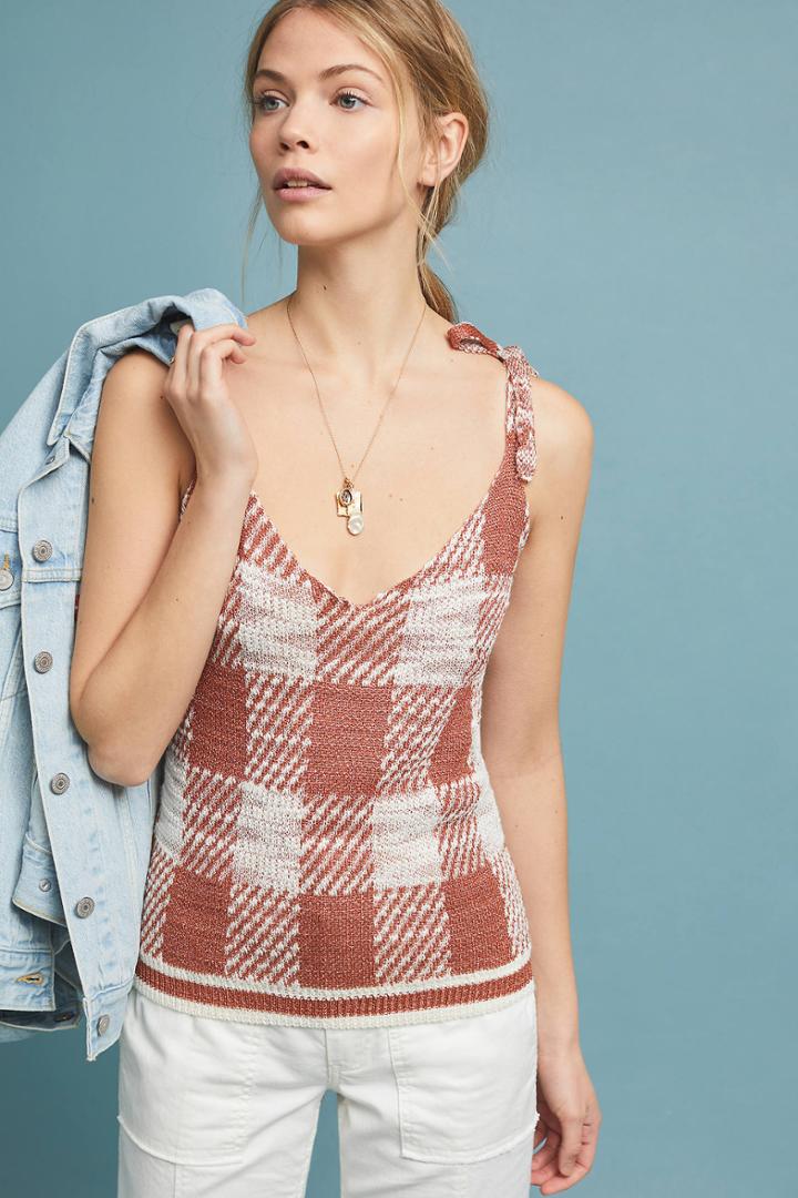 Sita Murt Checked Sweater Tank