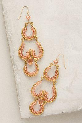 Anthropologie Brownstone Chandelier Earrings