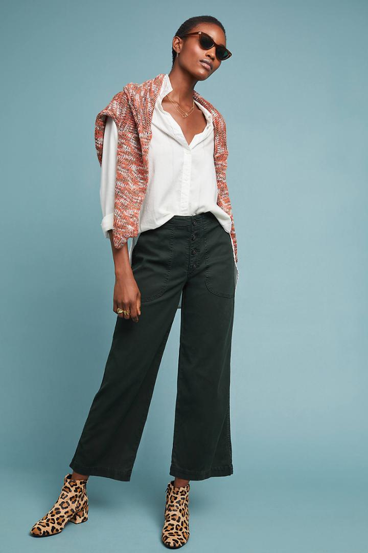 Ag Jeans Ag The Etta High-rise Cropped Wide-leg Jeans