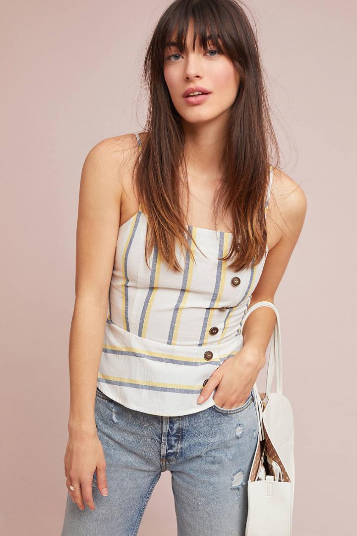 J.o.a. Striped Peplum Cami