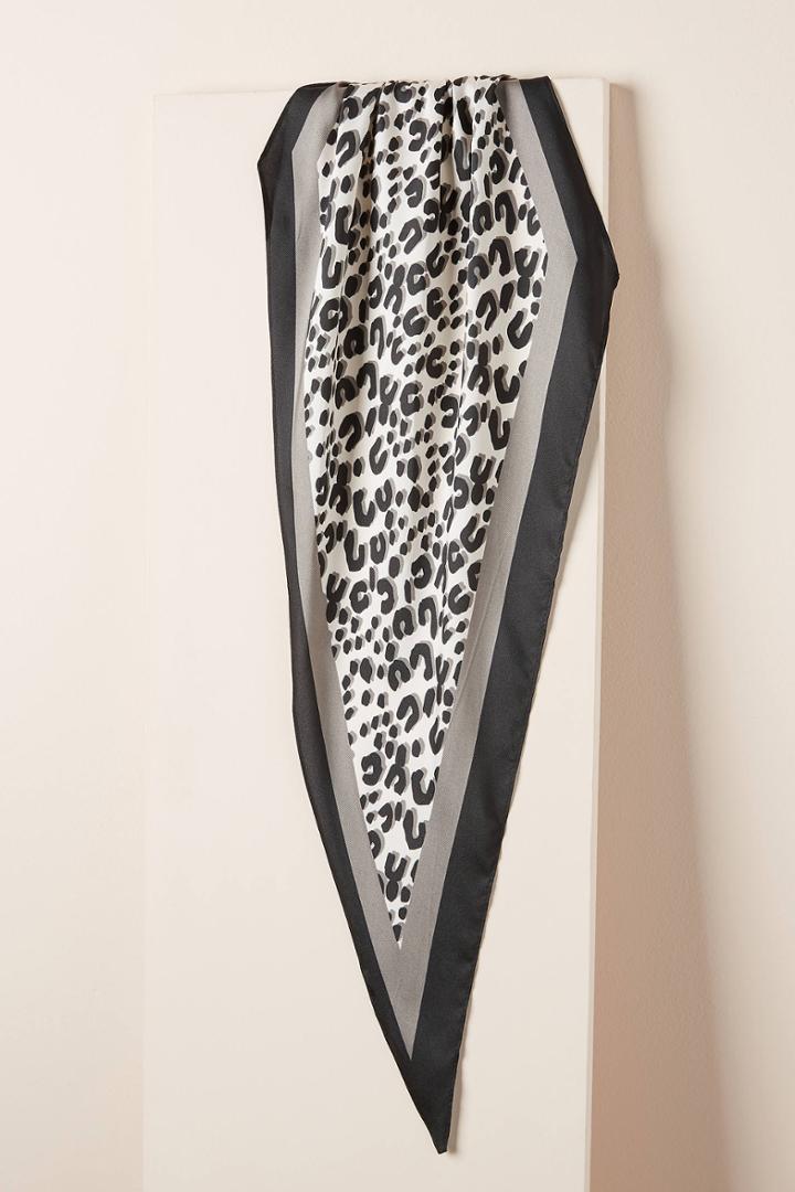 Anthropologie Clara Leopard-printed Kerchief Scarf