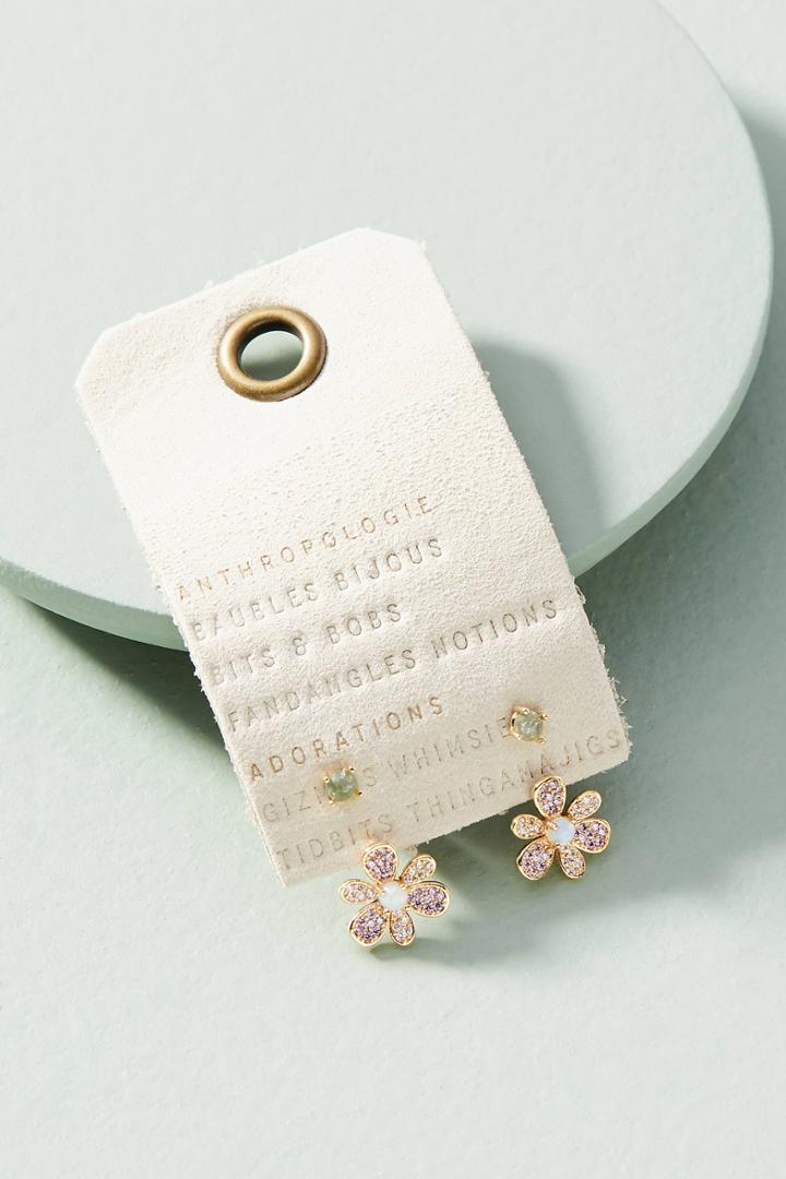 Anthropologie Oleander Front-back Earrings