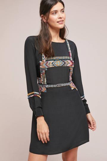 Let Me Be Beaded Silk Mini Dress
