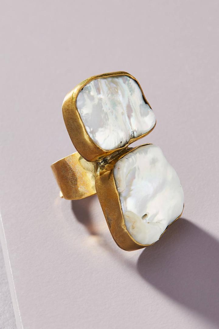 Lena Bernard Double Pearl Ring
