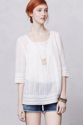 Anthropologie Henley Peasant Top