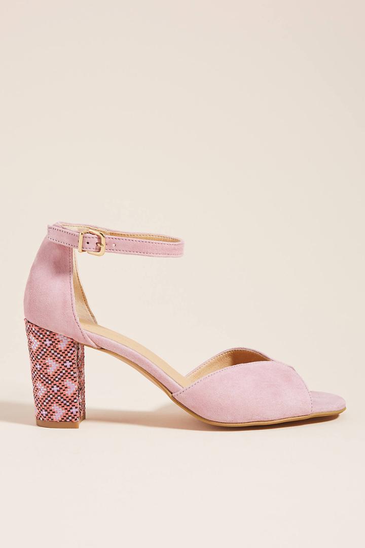 Anthropologie Christie Printed Heeled Sandals