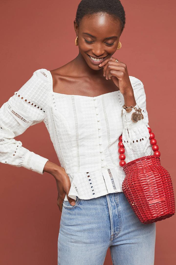 Lea & Viola Francine Textured Buttondown