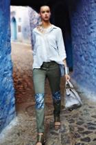 Pilcro Hyphen Patched Chinos Moss