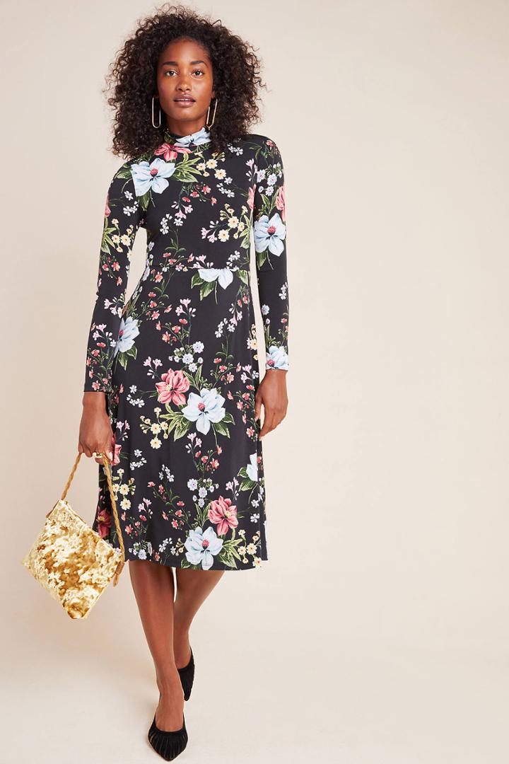 Yumi Kim Tasha Mock Neck Midi Dress