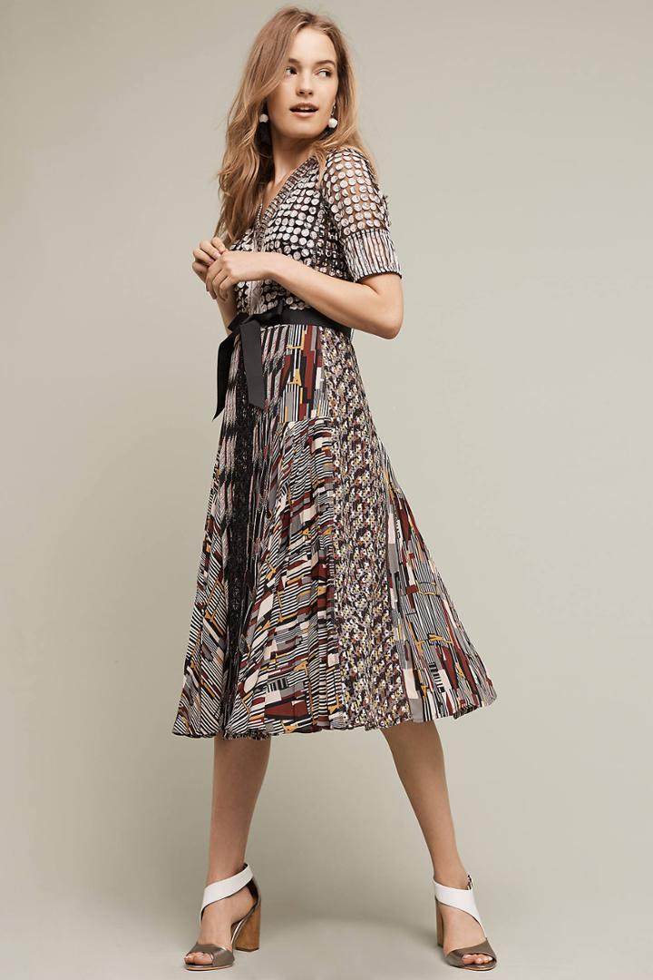 Beguile By Byron Lars Paillette Pleated Dress