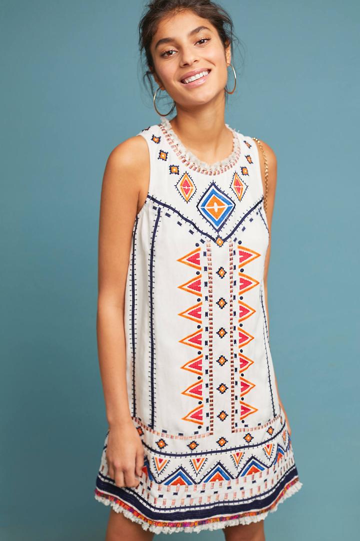Akemi + Kin Reagan Embroidered Shift Dress