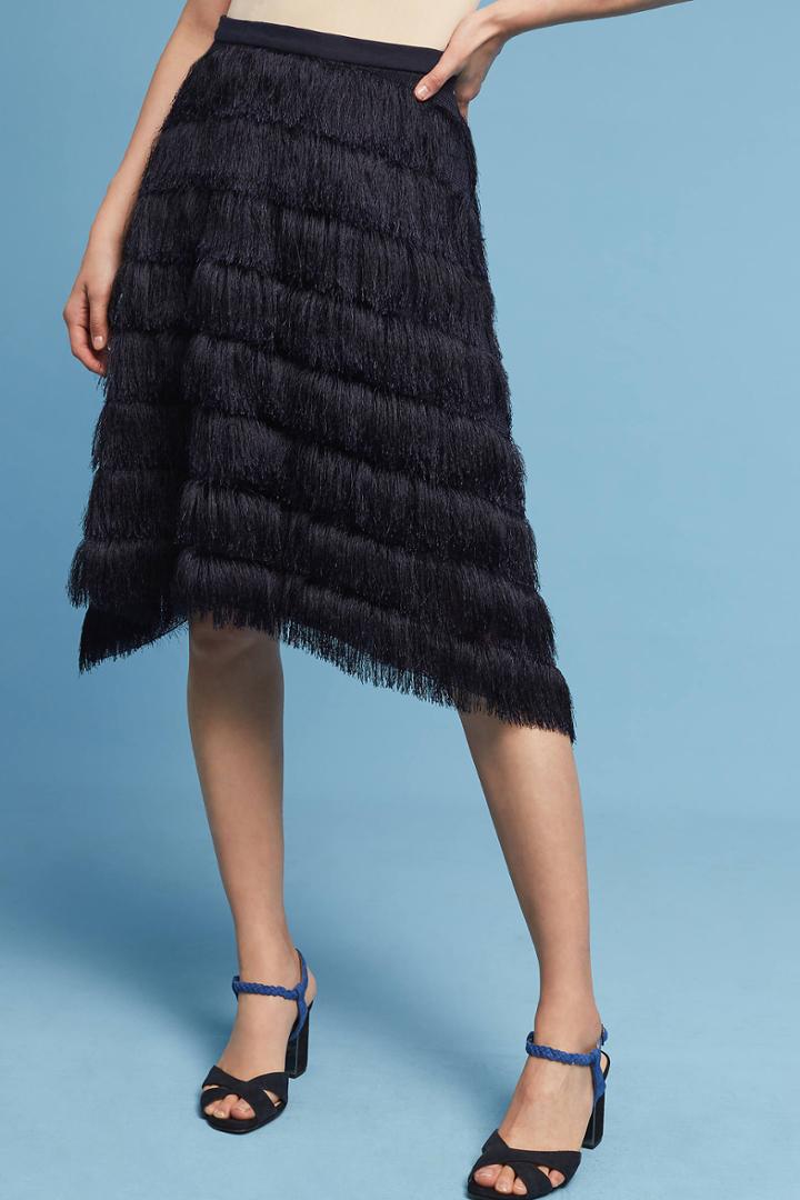 Eva Franco Fringe-point Skirt