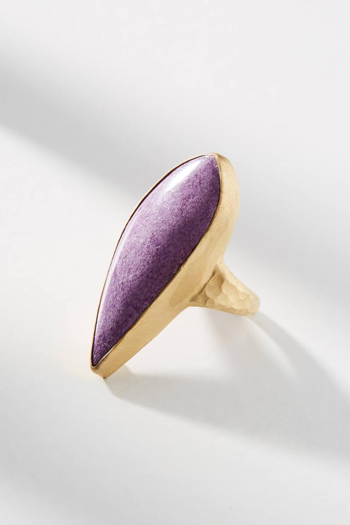 Heather Benjamin Lilac Stone Cocktail Ring