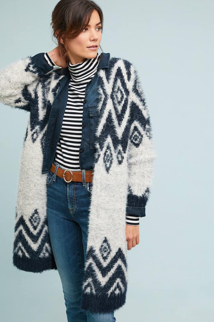Sleeping On Snow Diamond Eyelash Cardigan