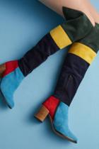 Anthropologie Colorblock Knee-high Boots