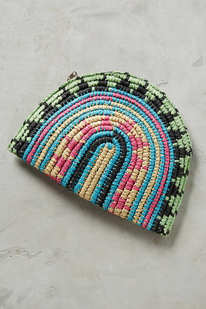 San Diego Hat Co. Raffia Rainbow Clutch