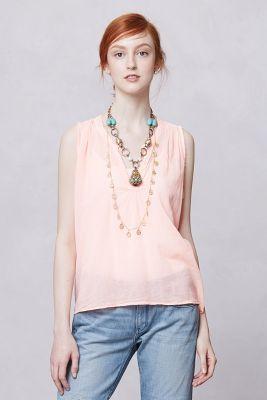 Anthropologie Pink Lemonade Sleeveless Blouse