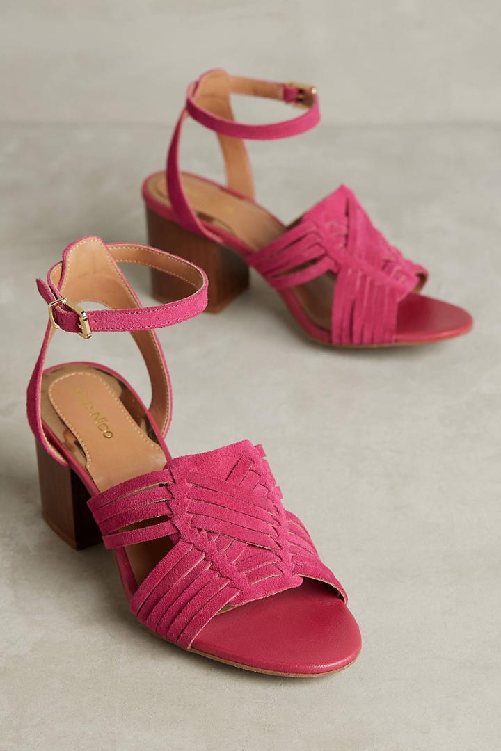 Klub Nico Woven Suede Block Heels