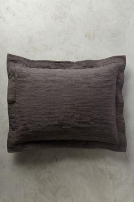 Peacock Alley Bradley Sham Grey Standard Shams Bedding
