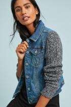 Pilcro And The Letterpress Pilcro Sweater-sleeved Denim Jacket