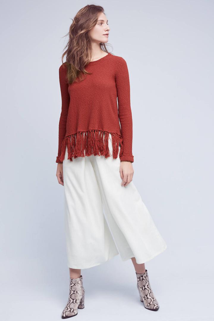 Elevenses Cropped Linen Wide-legs