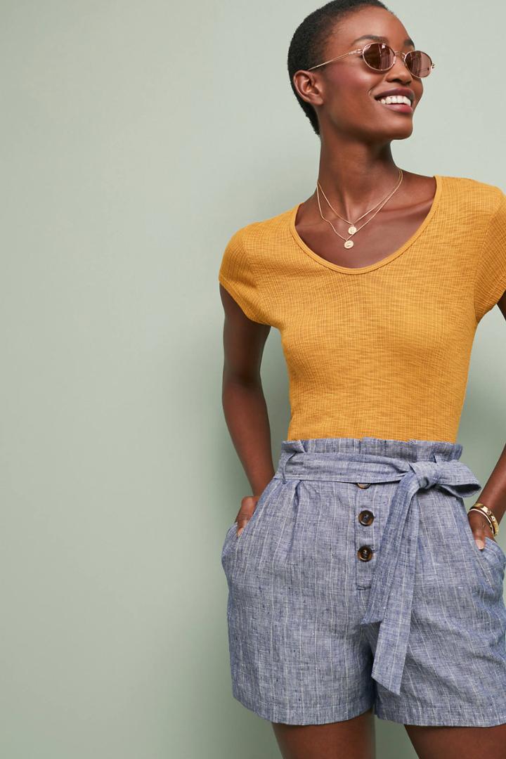 Ett:twa Paperbag-waisted Linen Shorts