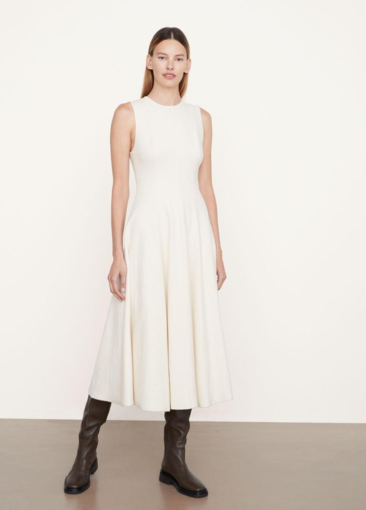 Vince Paneled Crew Neck Dress