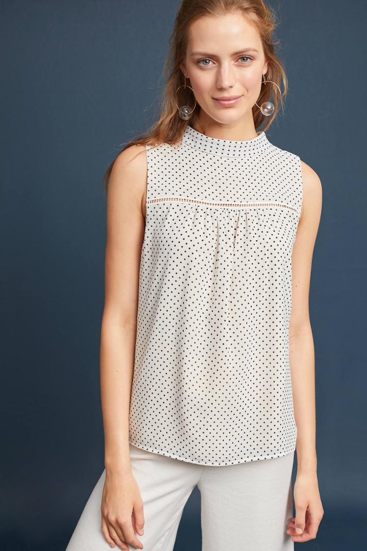 Sunday In Brooklyn Dottie High-neck Blouse