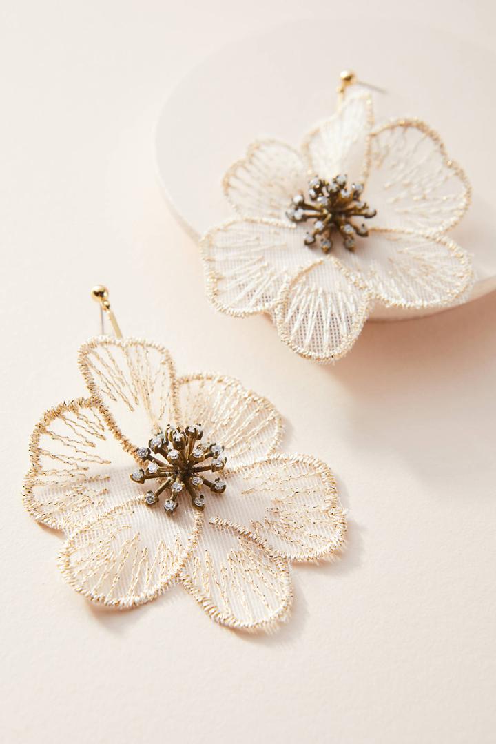 Anthropologie Cynthia Floral Drop Earrings