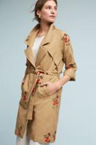 Cartonnier Embroidered Floral Trench