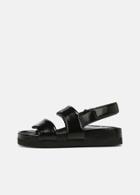 Vince Gemini Crinkled Patent Leather Sandal