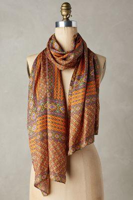 Anthropologie Davina Silk Scarf