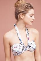 Anthropologie Seafolly Flower Festival Halter Bandeau Bikini Bikini Top