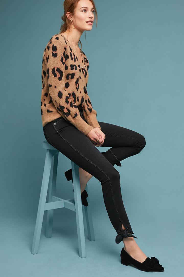 Amo Tie-ankle Mid-rise Skinny Jeans
