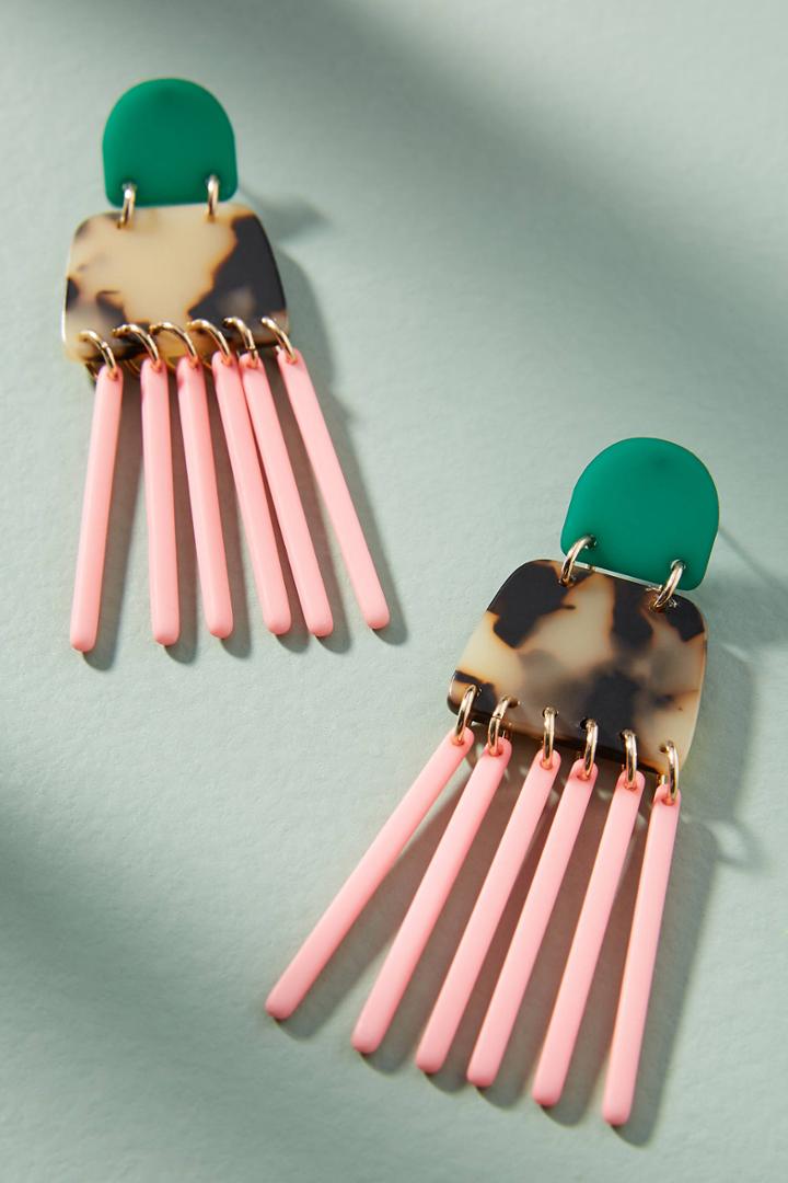 Lele Sadoughi Cecilia Geo Drop Earrings