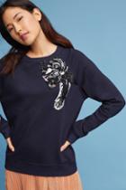 Uzma Bozai Embellished Panther Sweater