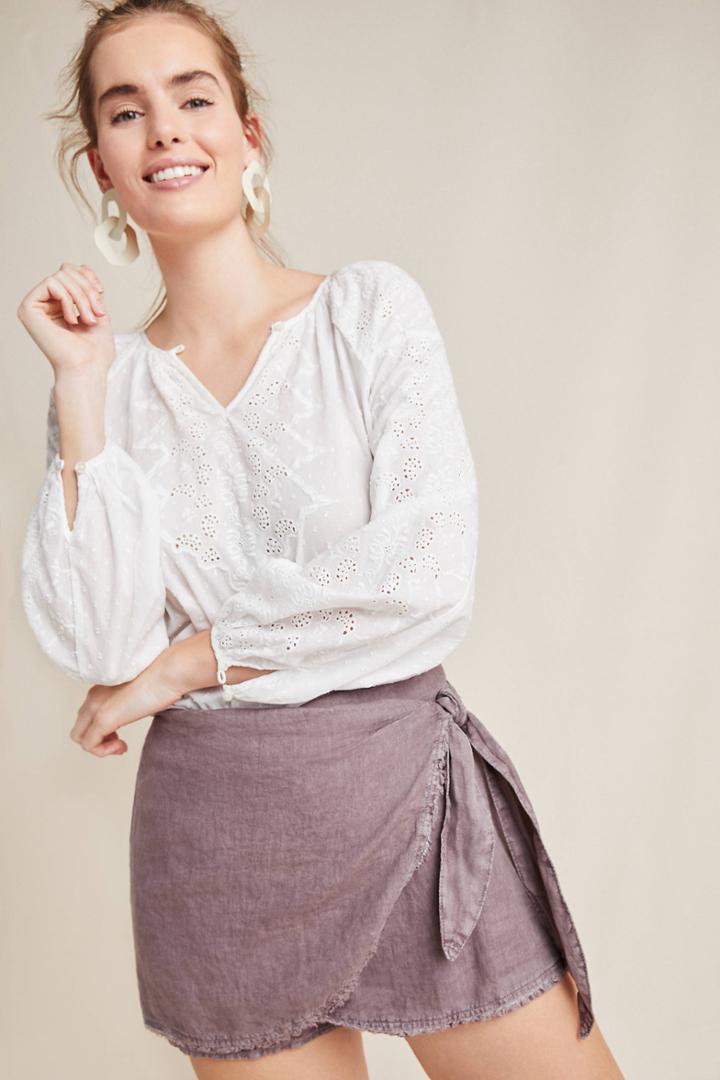 Cloth & Stone Skirted Linen Shorts