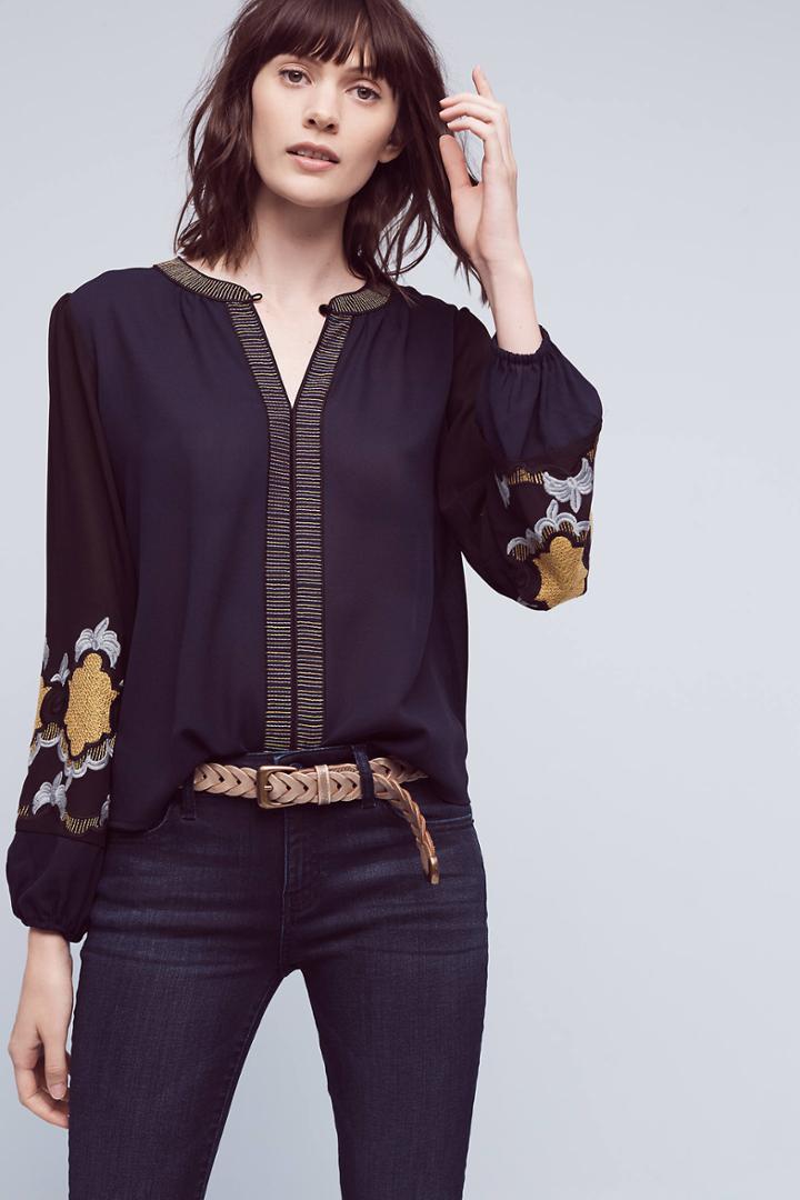 Vanessa Virginia Lucania Embroidered Blouse