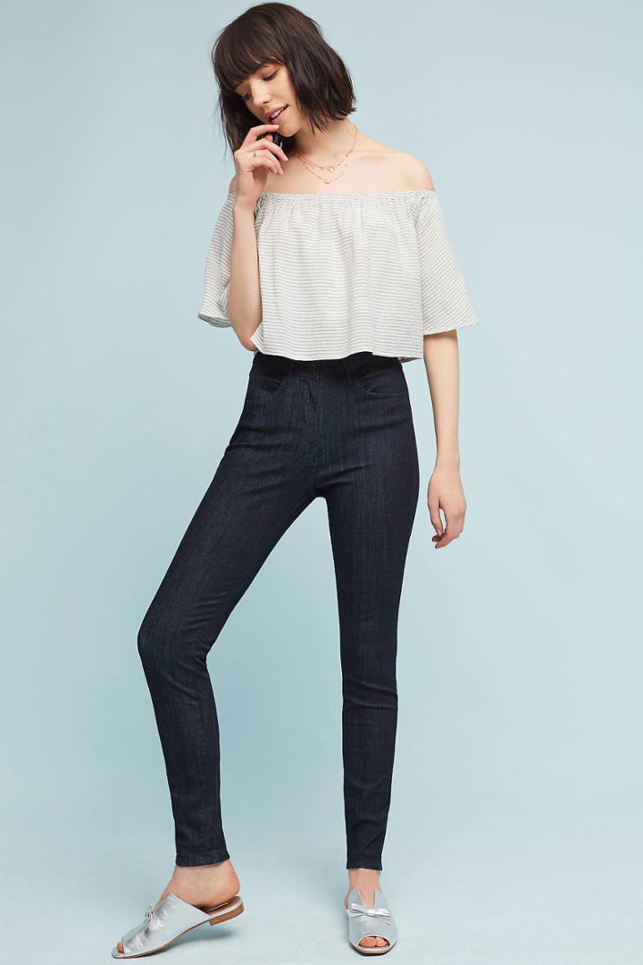 3x1 Nyc W3 High-rise Channel Seam Skinny Jeans