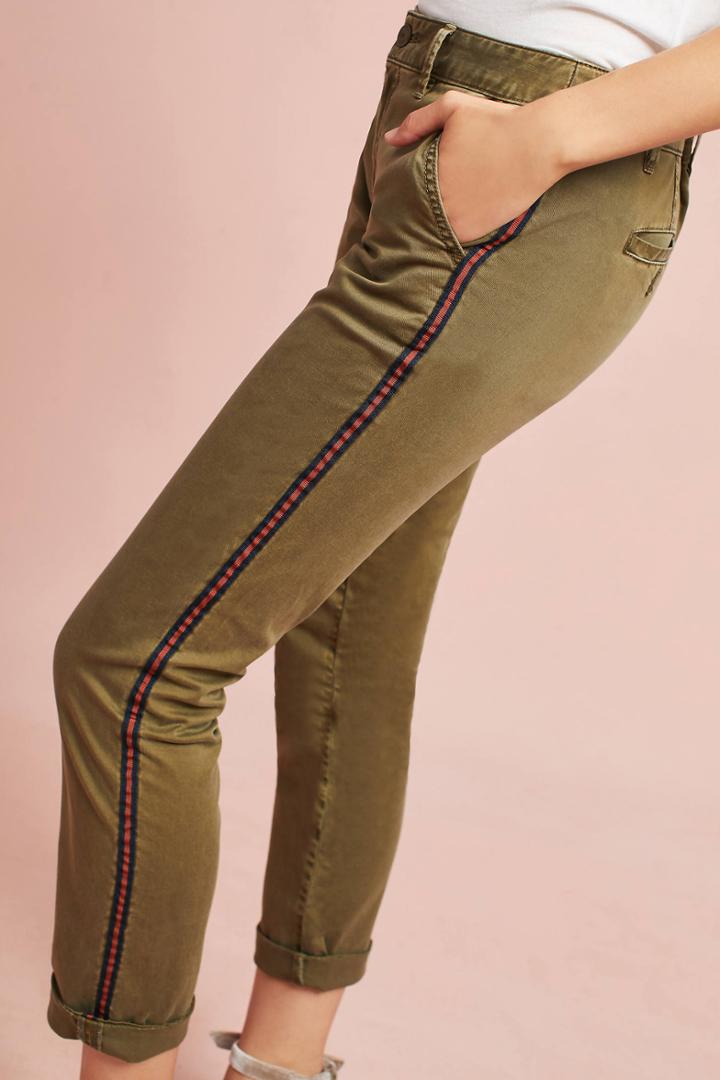 Chino By Anthropologie Striped Chino Trousers