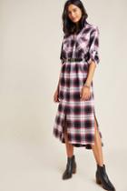 Cloth & Stone Plaid Maxi Shirtdress