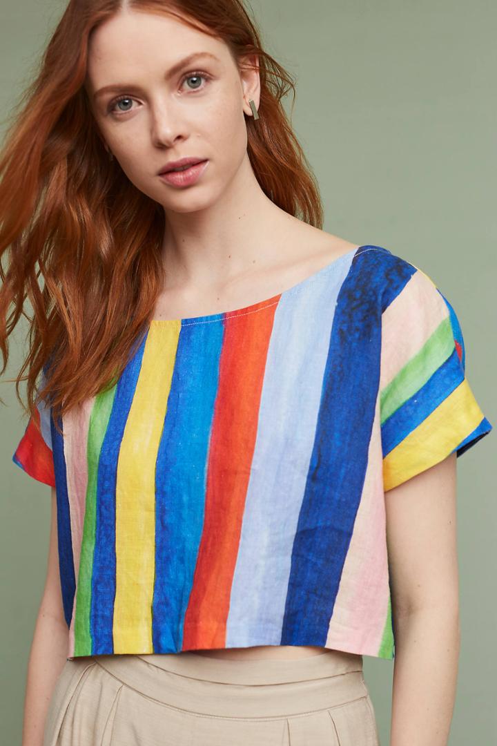 Mara Hoffman Watercolor Cropped Top