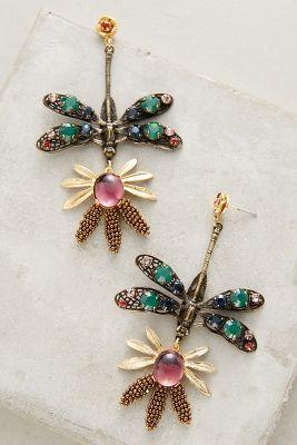 Miriam Haskell Beaded Dragonfly Drops