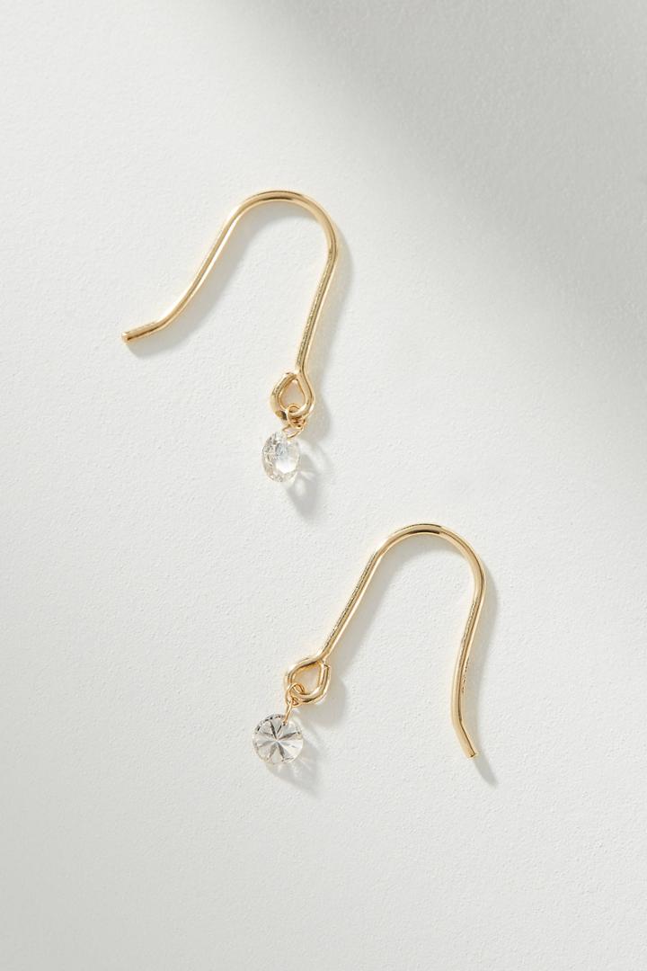 Nicha 18k Gold Diamond Drop Earrings