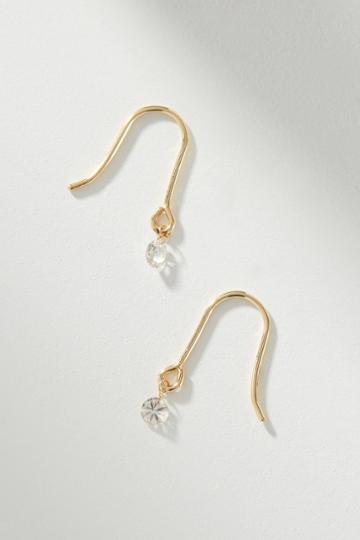 Nicha 18k Gold Diamond Drop Earrings