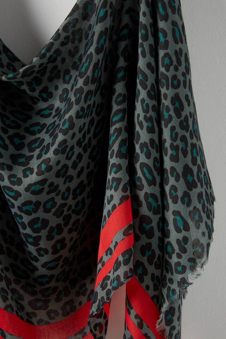 Anthropologie Stella Leopard-printed Scarf