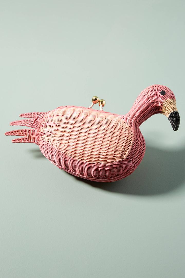 Serpui Marie Flamingo Clutch